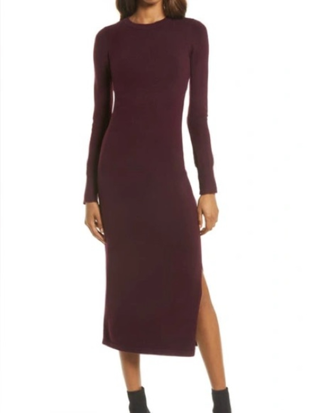 French Connection Maxi Sweater Dress - Wine